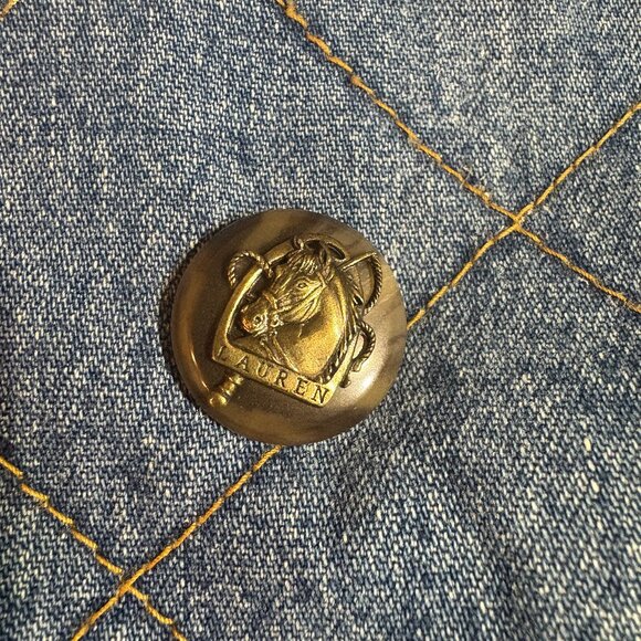 EXCELLENT Pre-Owned Condition! Vintage Lauren Jeans Co. Denim Barn Jacket-Medium - Picture 9 of 10